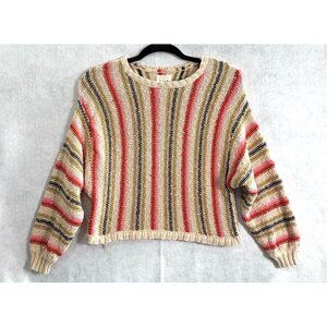 BILLABONG Women She's A Trip Chunky Knit Stripe Sweater Sz S Multicolor 47-28
